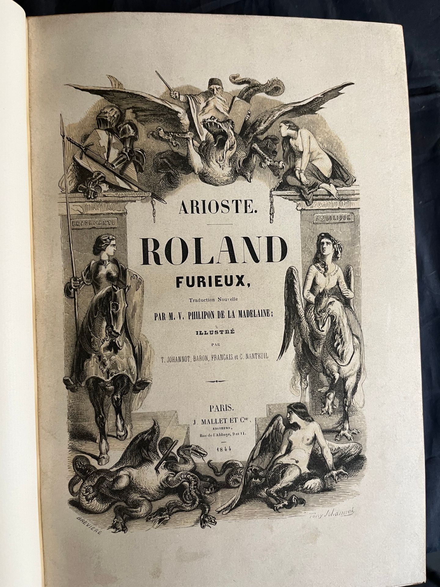 ARIOSTE. Roland furieux，M. V. Philippon de La Madelaine的新散文翻译。巴黎，Mallet et Cie, &hellip;