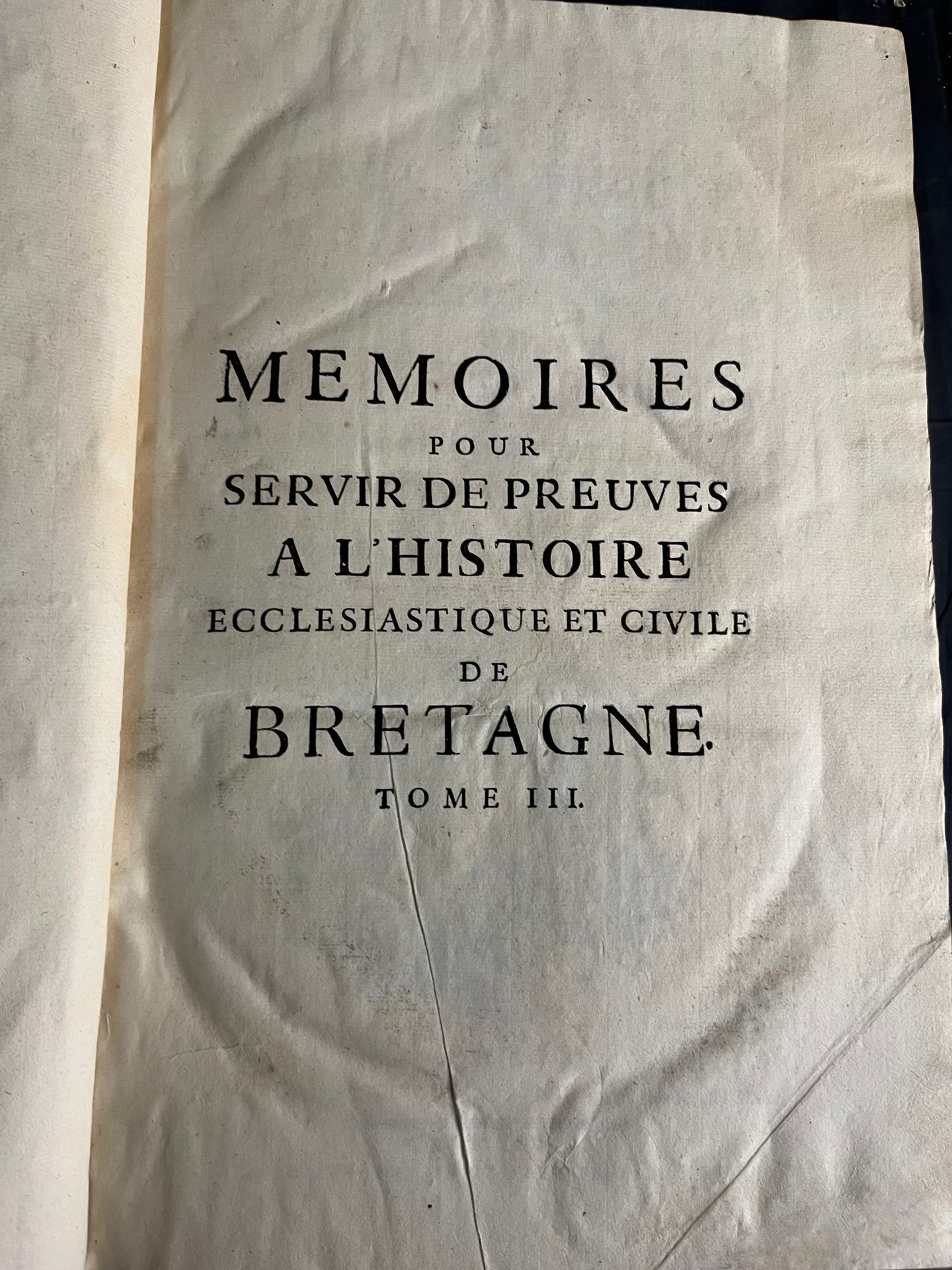 Null BRETAGNE. — MORICE (Hyacinthe). Mémoires pour servir de preuves à l'histoir&hellip;