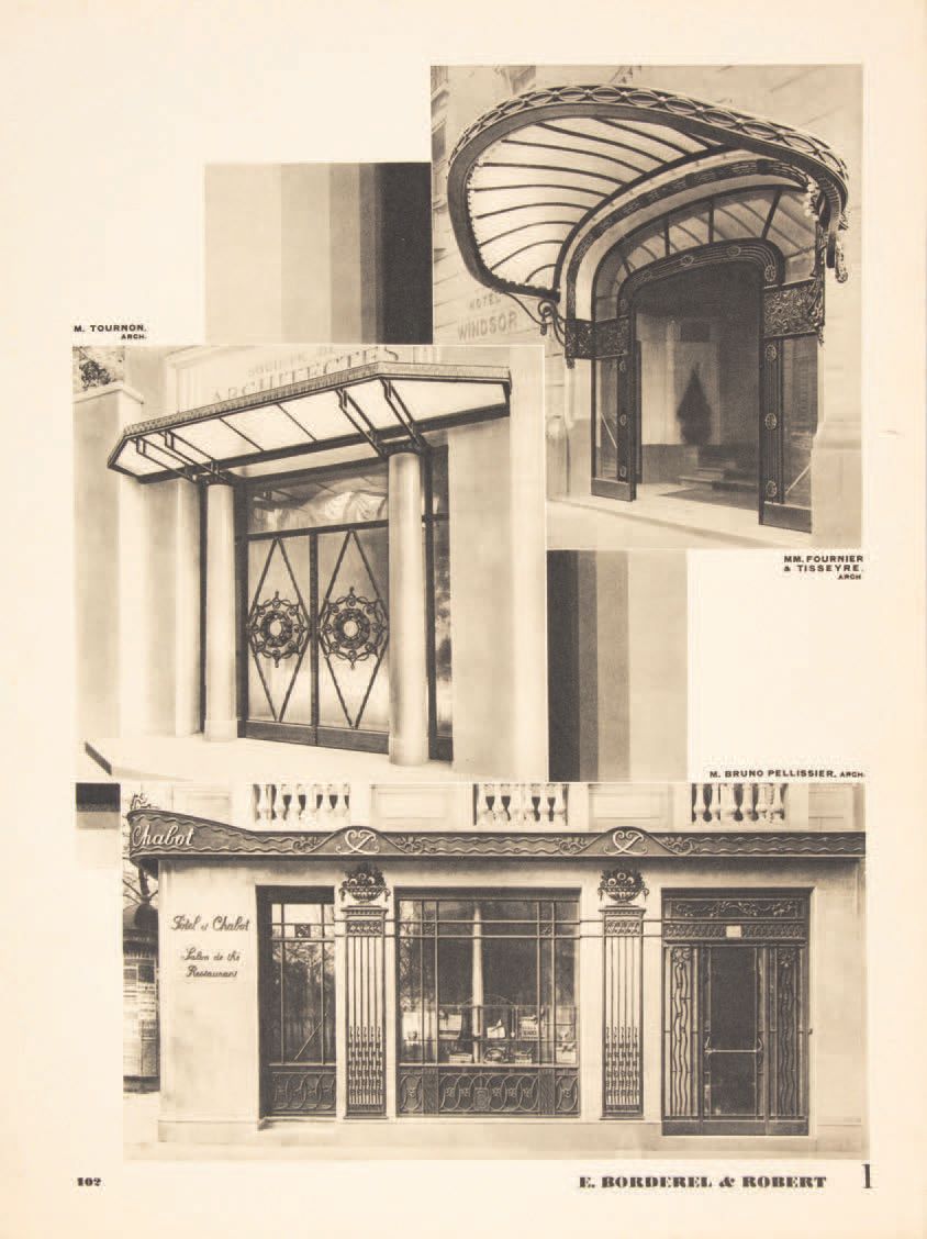 BORDEREL & ROBERT. 艺术品的铁器。巴黎，Office d'éditions d'art，s.D.[1930s].小对开，单页，文件夹和封面印有&hellip;