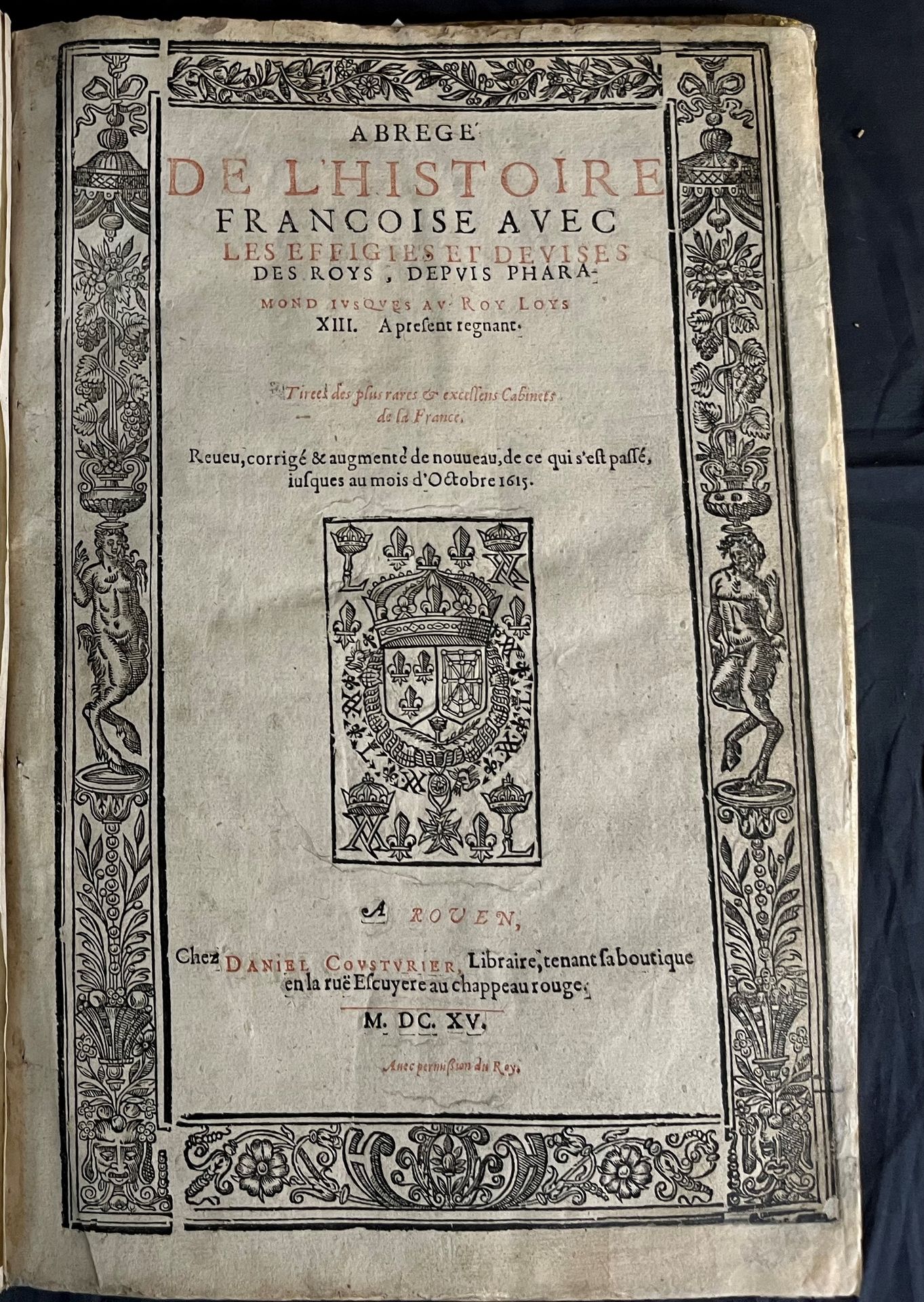 Null ABRÉGÉ DE L'HISTOIRE FRANÇOISE avec les effigies et devises des roys, depui&hellip;