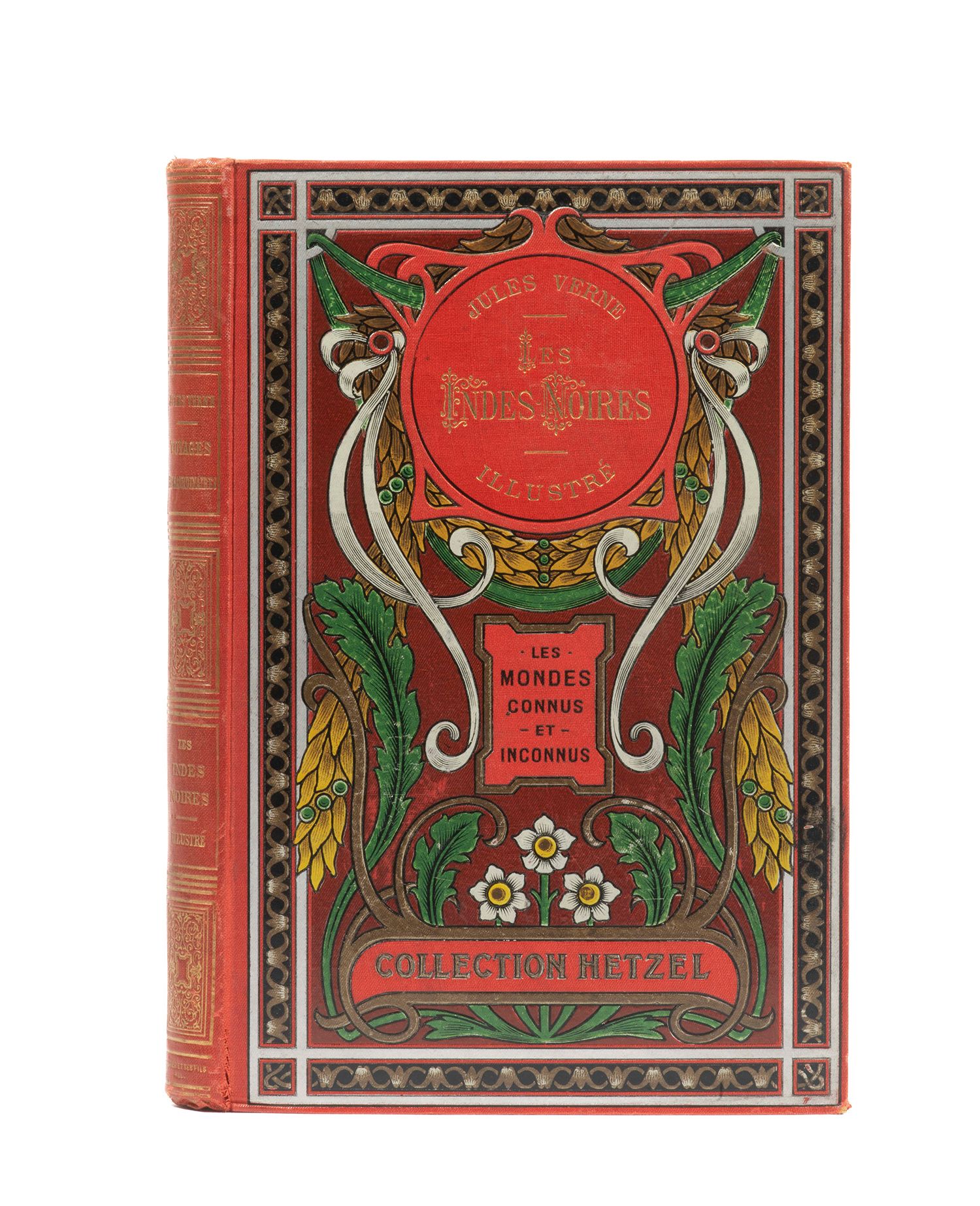 Null 儒勒-凡尔纳的《黑印度》。菲拉特的插图。Hetzel收藏品，巴黎，sd（约1908年）。
大型单行本8页。多色出版商板" aux feuilles d&hellip;