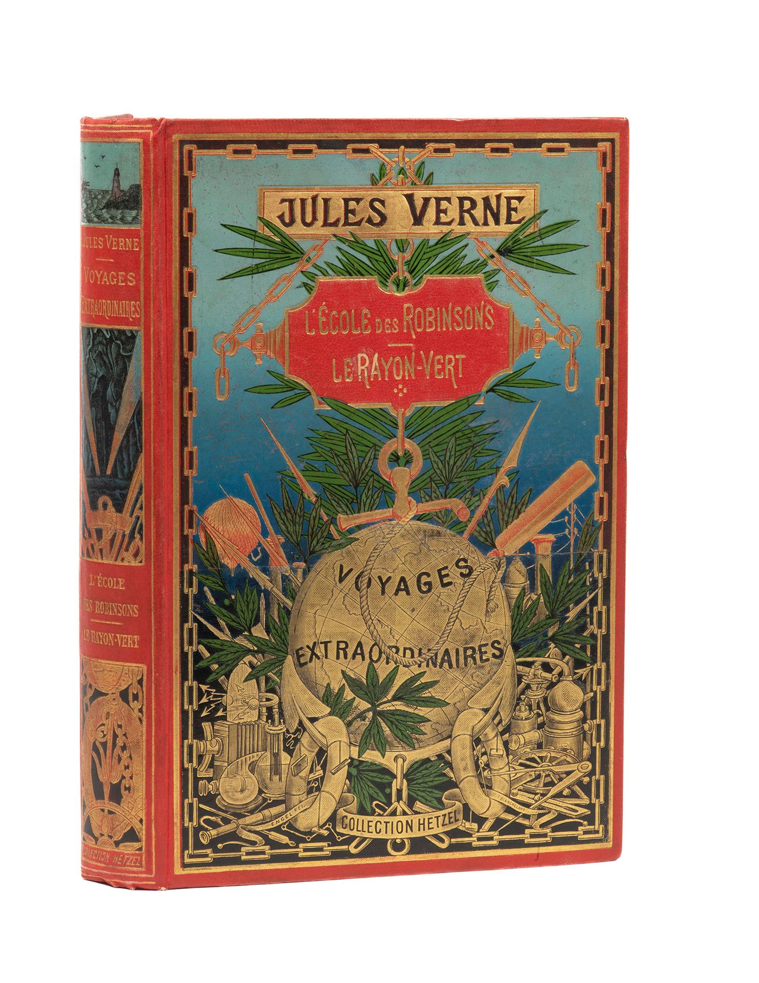 Null L'École des Robinsons / Le Rayon vert by Jules Verne. Illustrations by L. B&hellip;
