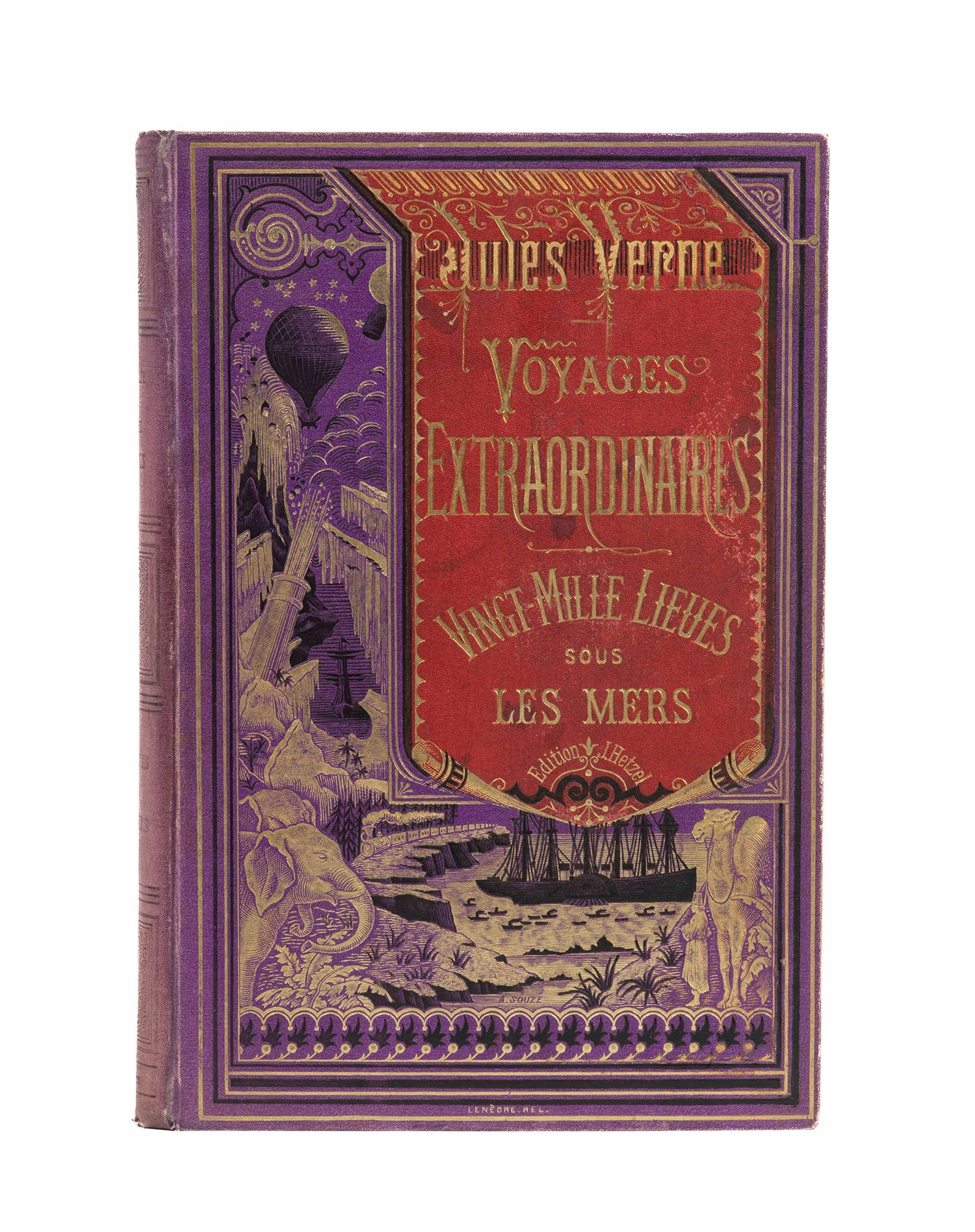 Null Vingt mille lieues sous les mers par Jules Verne. Illustrations par de Neuv&hellip;