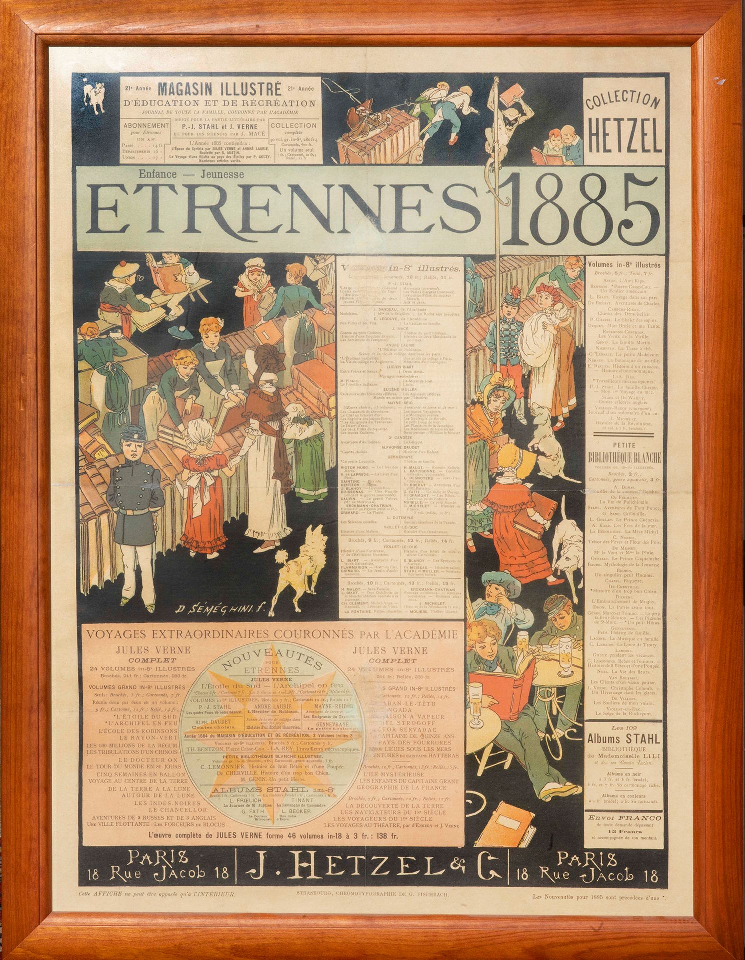 Null Hetzel为1885年名为 "Boulevard des livres "的Étrennes举办的海报。巴黎，J. Hetzel et Cie, 1&hellip;
