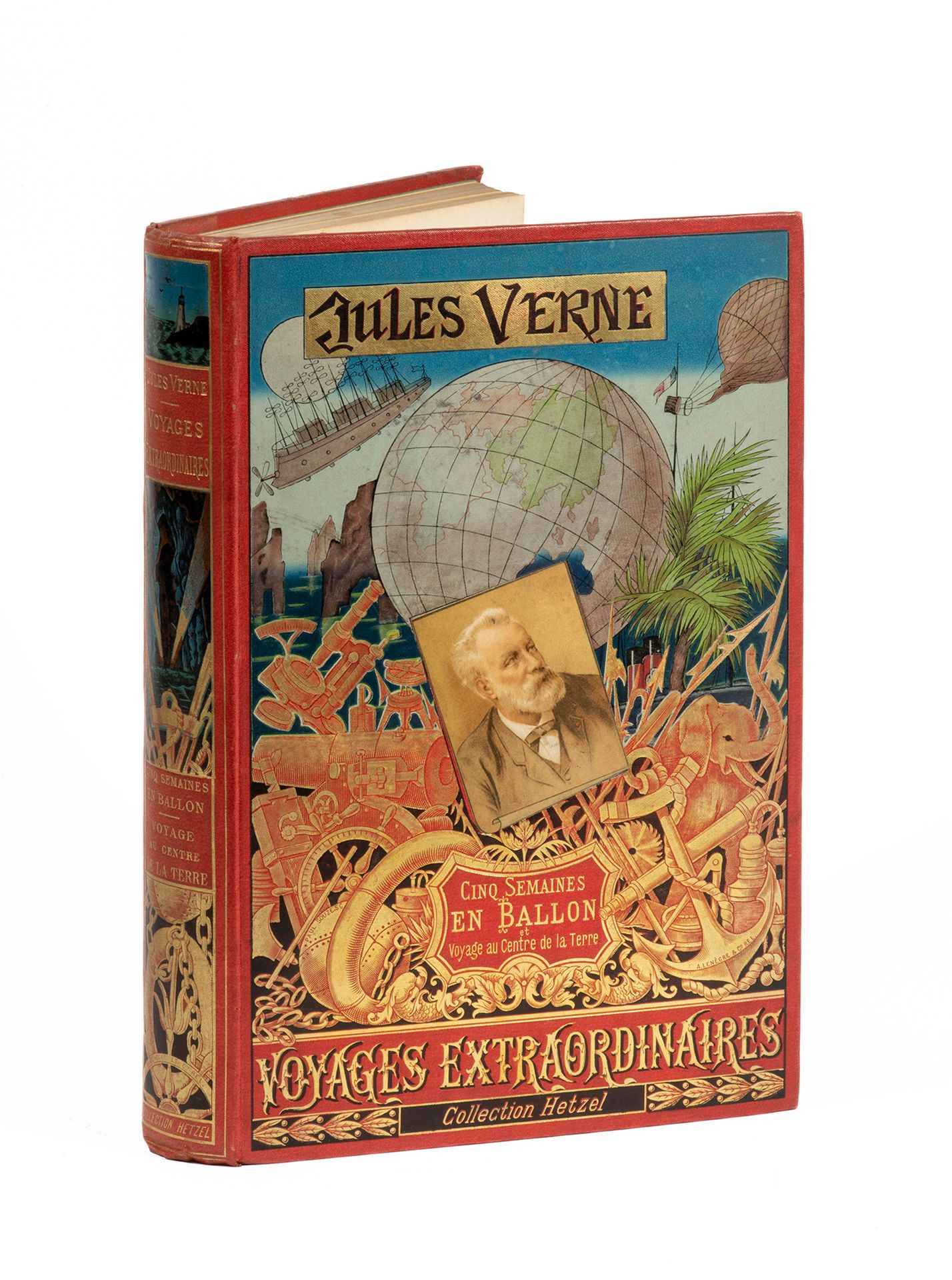 Null 儒勒-凡尔纳的《气球上的五个星期/前往地球中心的旅行》。里乌和蒙托的插图，然后是里乌单独的插图。巴黎，Bibliothèque d'Éducation&hellip;
