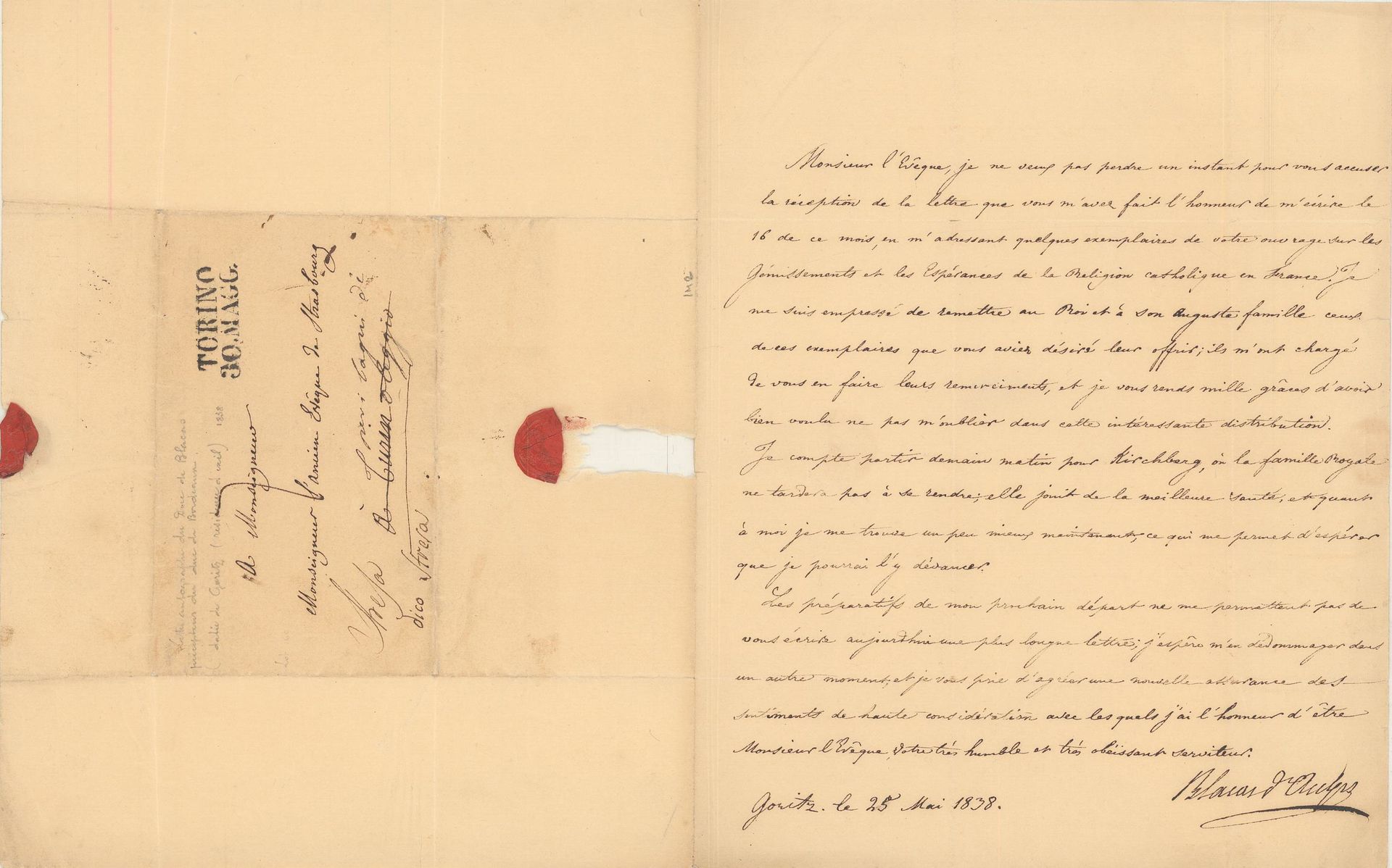 BLACAS d'Aulps Pierre-Louis duc de (1771-1839). Ministre et favori de Louis XVII&hellip;
