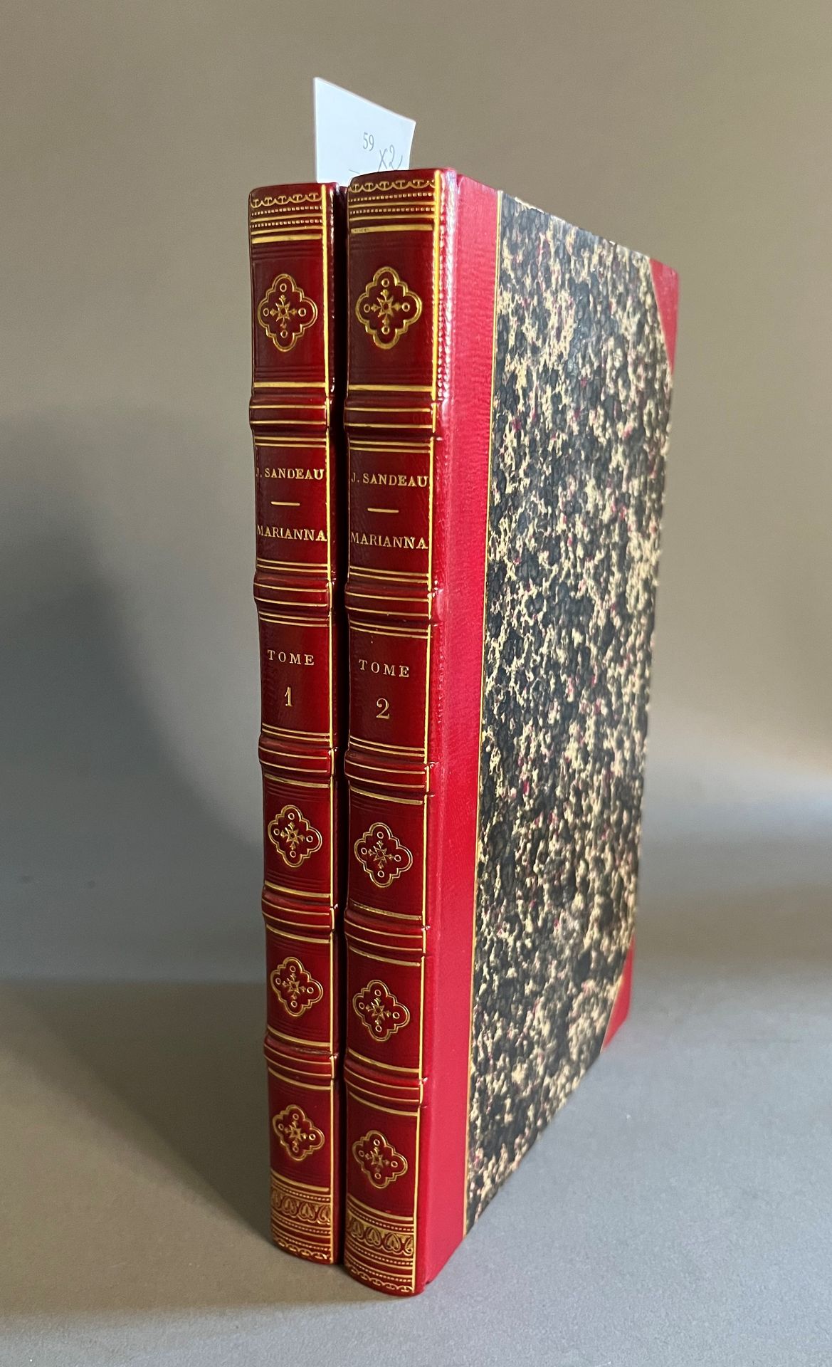 SANDEAU (Jules). ♦ Marianna. Parigi, Werdet, 1839. 2 volumi in-8, mezza marocchi&hellip;