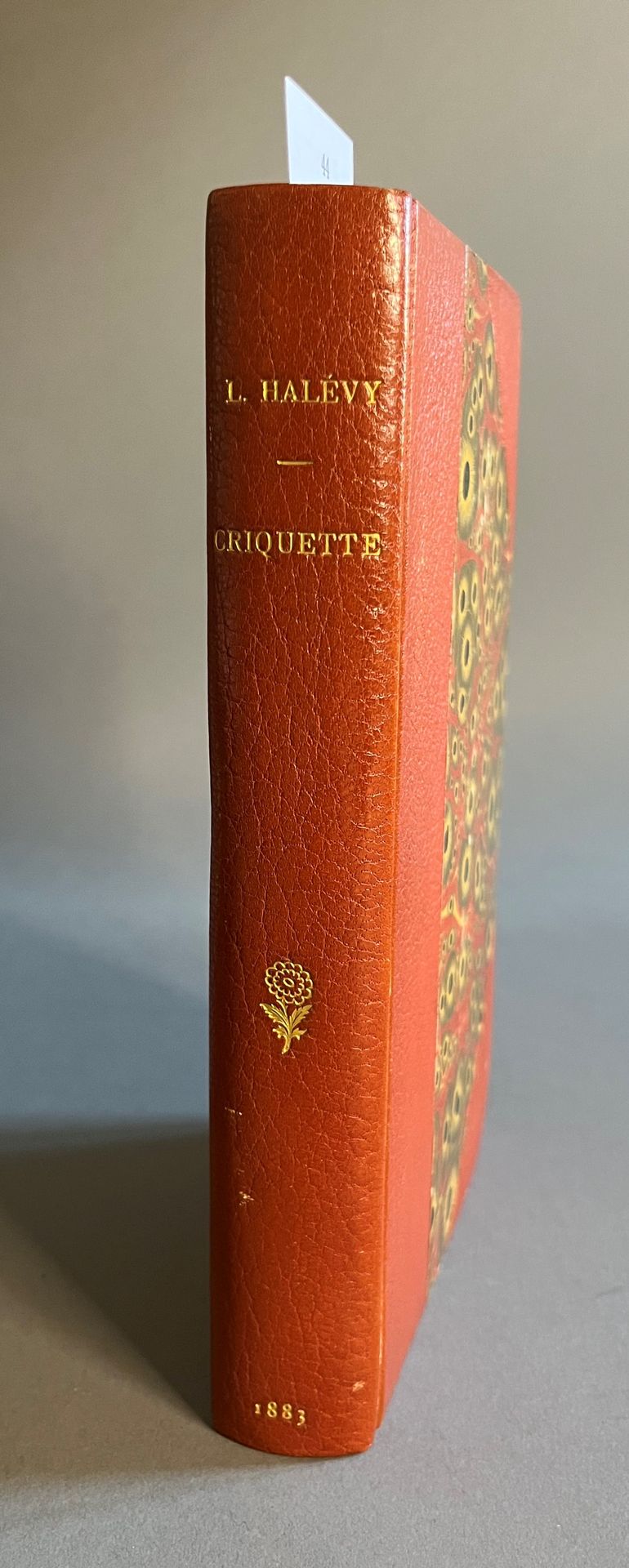 HALÉVY (Ludovic). ♦ Criquette. París, Calmann Lévy, 1883. In-12, bradel medio mo&hellip;
