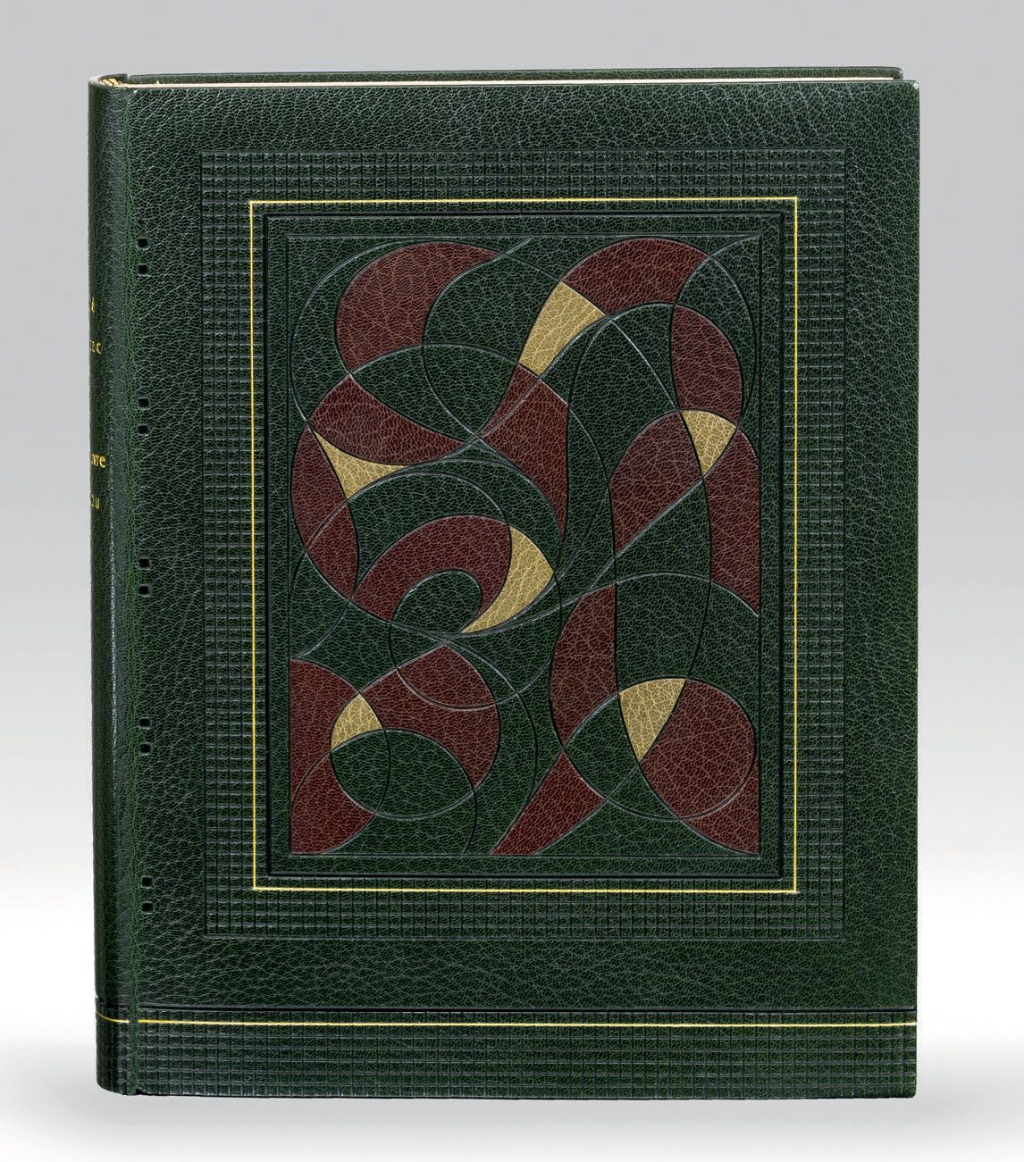 BALZAC (Honoré). 无名的杰作。巴黎，Ambroise Vollard，1931年。4开本，深绿色摩洛哥，抽象形式的大型矩形构图，每块板子上都不一&hellip;