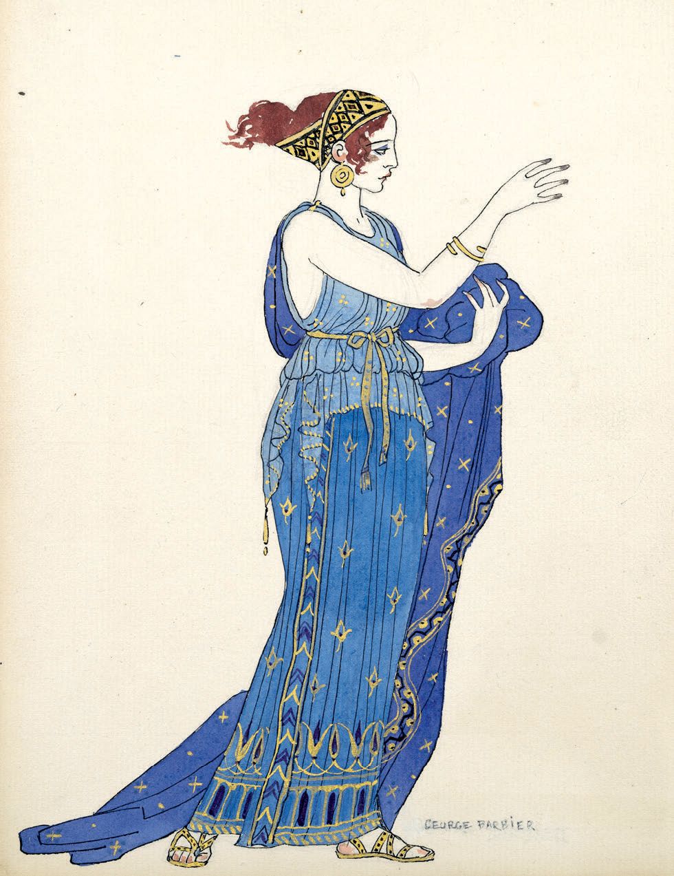 BARBIER (George). 25套戏剧服装。由埃德蒙-贾鲁作序。巴黎，Camille Bloch & Jules Meynial, 1927年。4开本，&hellip;