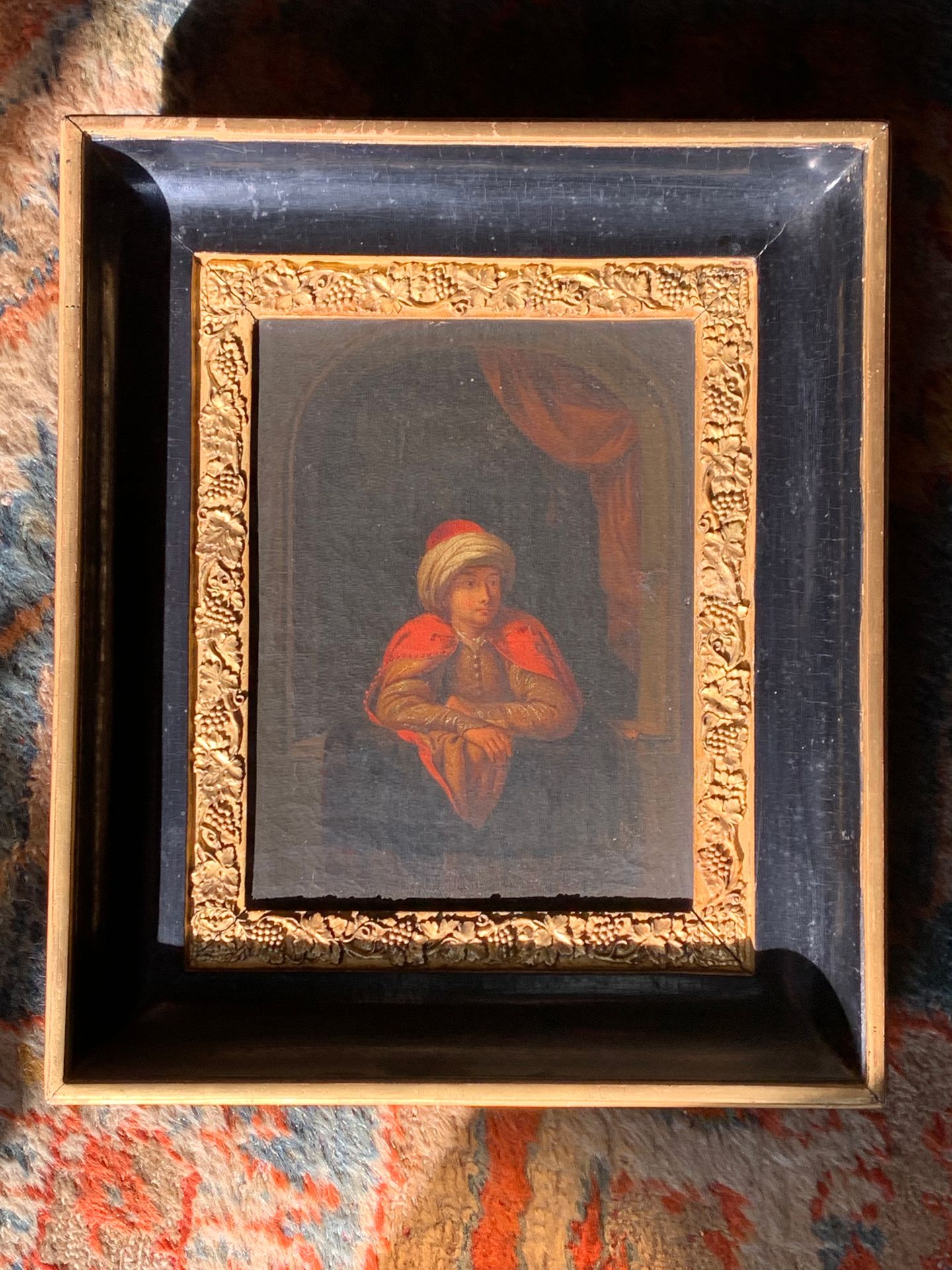 Suiveur de JAN van MIERIS (1660 - 1690) "年轻的东方人"。
布面油画
23 x 18厘米