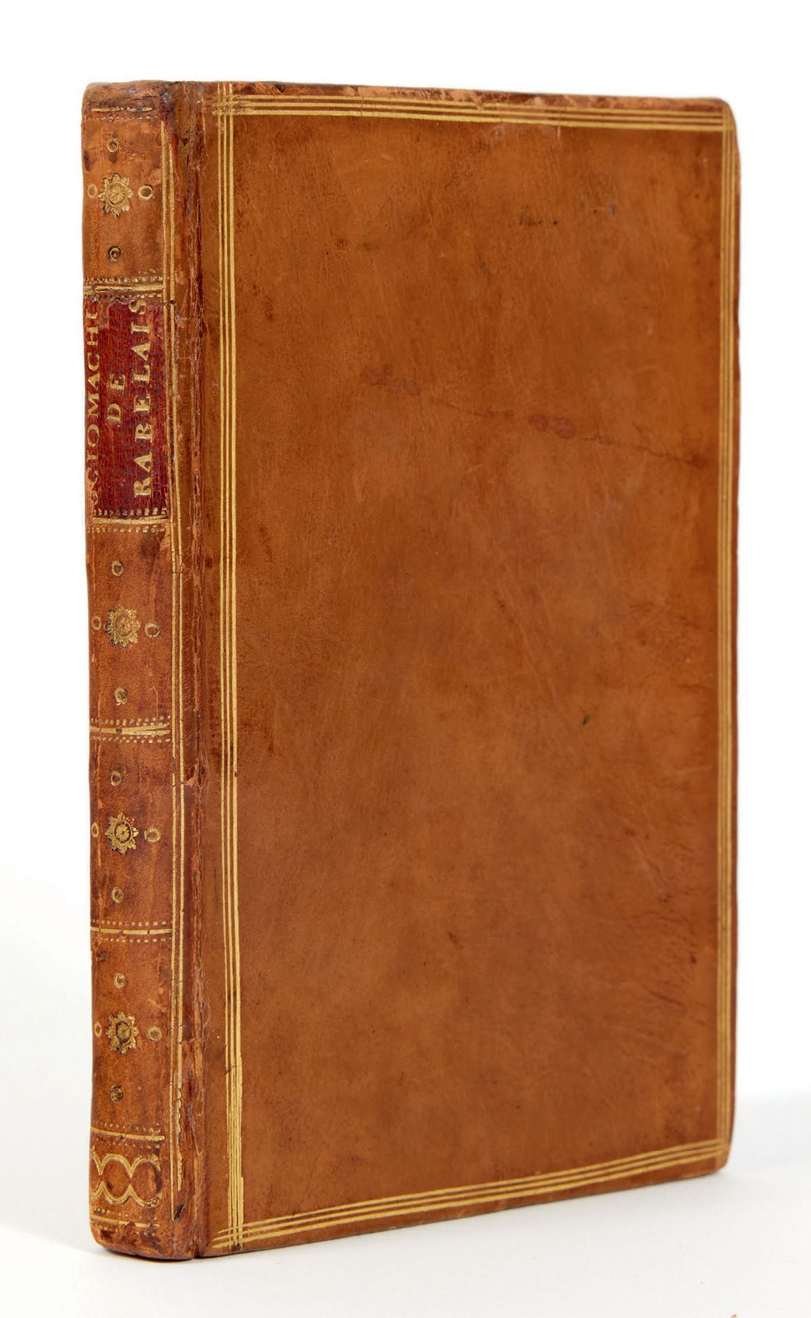 RABELAIS, François 在罗马举行的山地人和宴会
里昂，塞巴斯蒂安-格里夫[ius]，1549年
为德拉瓦利埃公爵装订的极好的副本，为他装订。
本&hellip;