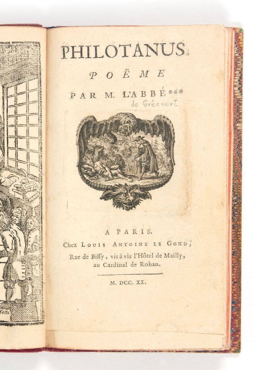[GRÉCOURT, Jean-Baptiste-Joseph Willart de] Philotanus. Poem by M. L'abbé ***
Pa&hellip;