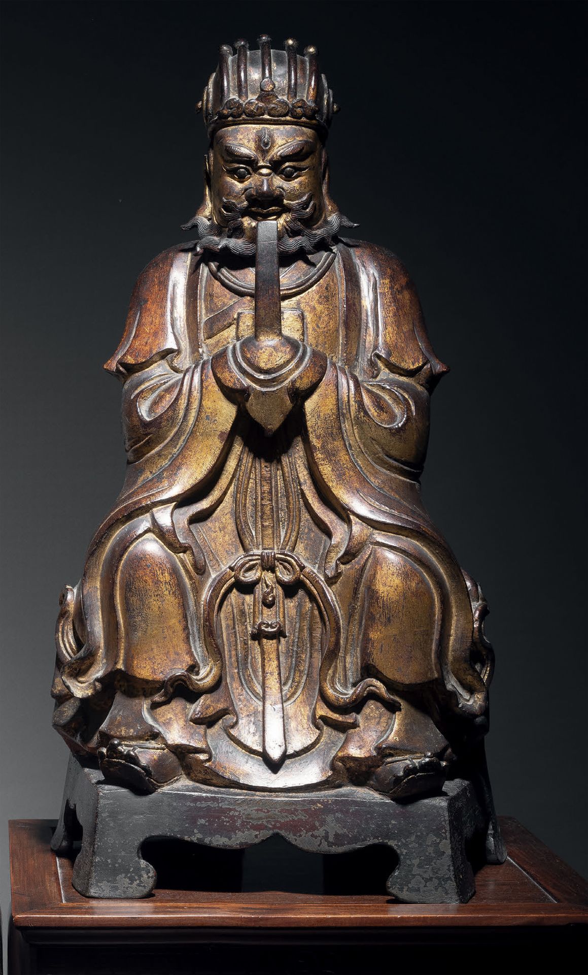 Null Immortel Taoïste, Chine, dynastie Ming (1368-1644). Alliage de cuivre, laqu&hellip;