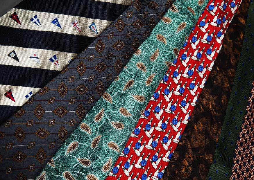 Null Set of seven silk ties including Louis Vuitton, Chanel, Cerrutti, Arnys, La&hellip;