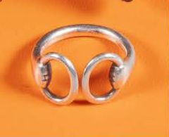 HERMÈS PARIS Nausicaa" ring in 925°/°° silver
Signed
TDD: 49
D. 2 cm
Weight: 4g