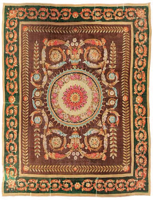 Null Importante e bellissimo tappeto Aubusson
Campi color melanzana decorati con&hellip;