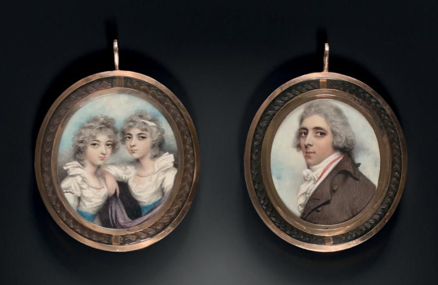 Andrew PLIMER (1763 - 1837) 
Triple portrait figurant sur une face: Sir A. Floyd&hellip;