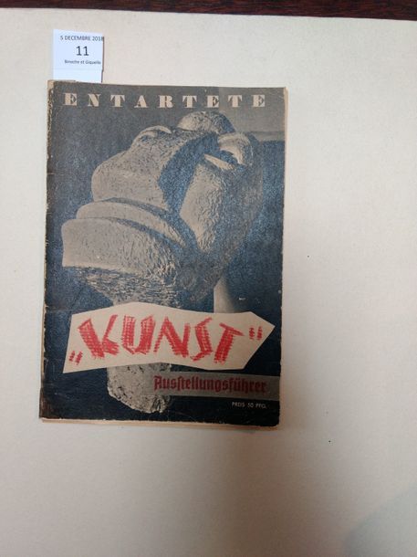 Null [AVANT-GARDE ALLEMANDE]. ANTARTETE KUNST. Austellungs Führer, Berlin, [1937&hellip;