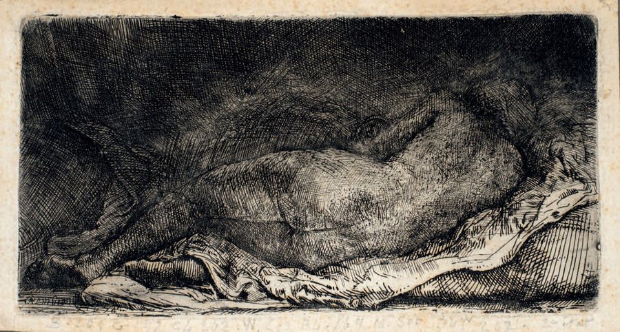 Rembrandt Harmensz. Van Rijn (1606-1669) Négresse couchée. 1658.
Eau-forte, poin&hellip;