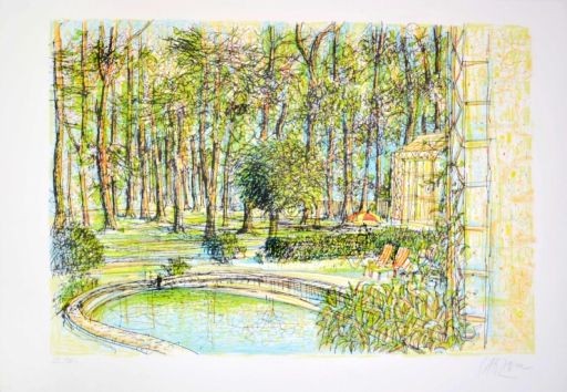 CARZOU Jean (1907 - 2000) Lithography "PETIT ETANG", signed in bottom on the rig&hellip;