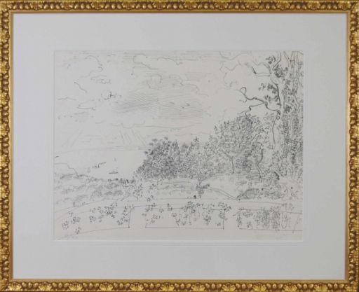 DUFY Raoul (1877-1953) d'après 石版画《SUR LES HAUTEURS D'HONFLEUR》，右下方有铅笔签名，左下方有编号V&hellip;