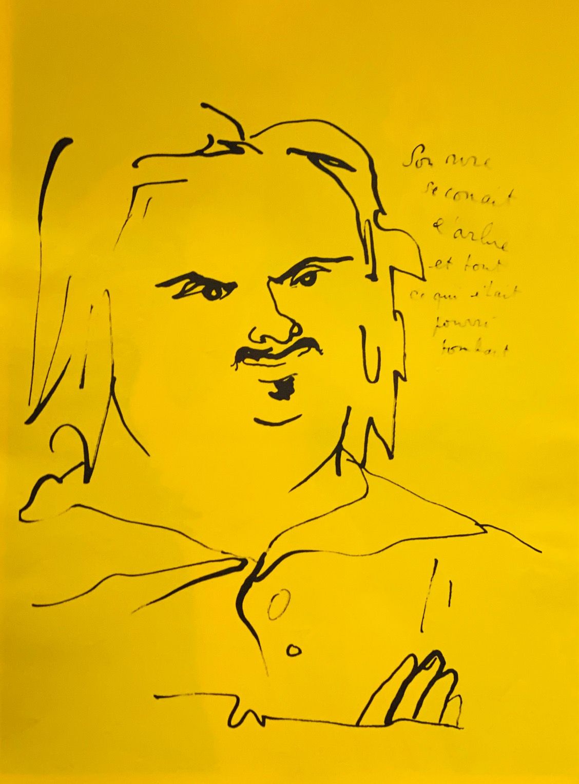 COCTEAU Jean (D'après) (1889 - 1963) 印刷品 "BALZAC"，根据艺术家的画作打样，全纸尺寸：69 x 49 x 0cm。