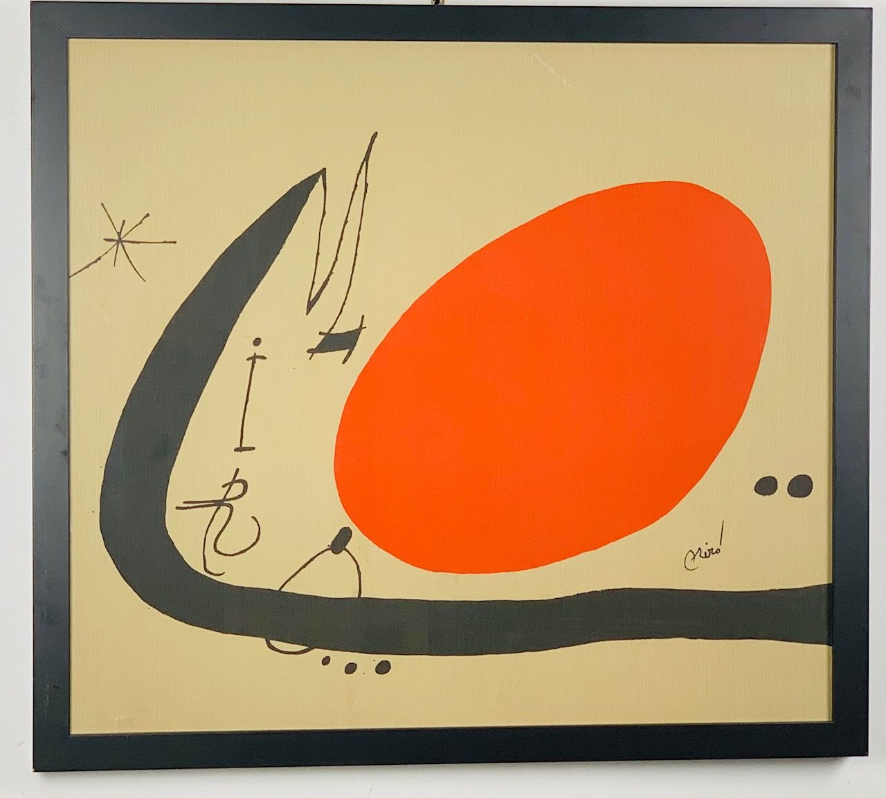 MIRO Joan (d'aprés) (1893 - 1983) 石版画 "MAS DE PROVERBIS"，1970年的原创作品。在版画右下方签名。 印刷&hellip;