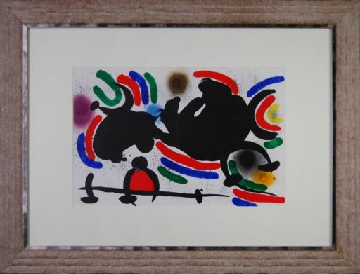 MIRO Joan (d'aprés) (1893 - 1983) Lithograph "COMPOSITION",Extract from original&hellip;