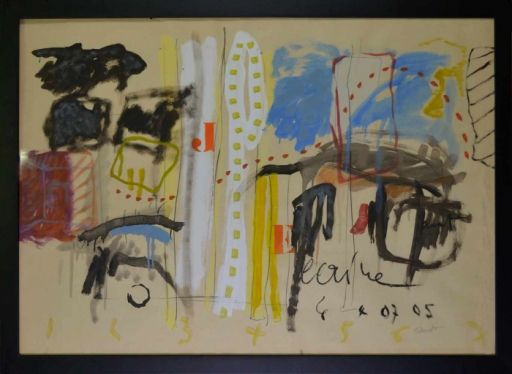 STEMMELIN Luc (1968- ) Mixed media "Ecrire (2005)", Signed lower right, Dated 04&hellip;