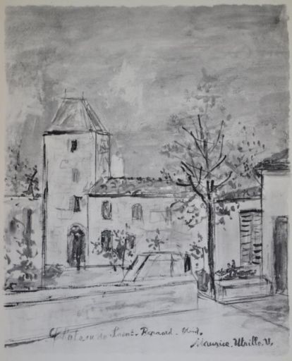UTRILLO Maurice (d'après) (1883 - 1955) 石版画 "LE CHATEAU DE SAINT BERNARD DANS L'&hellip;