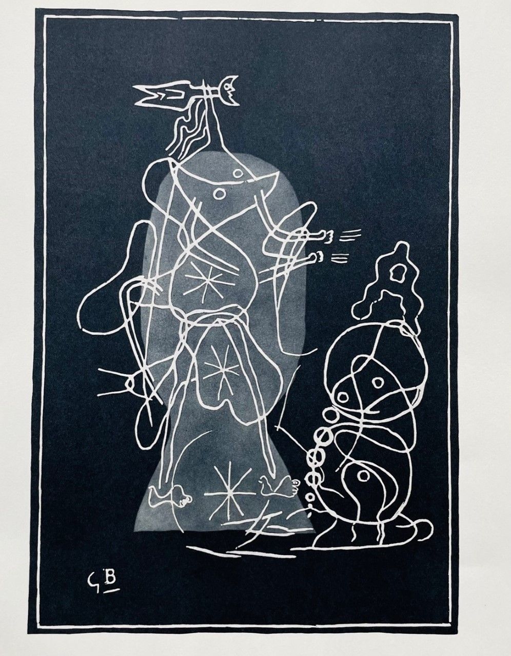 BRAQUE Georges (1882 - 1963) Lithographie"SANS TITRE",Monogrammé dans la planche&hellip;