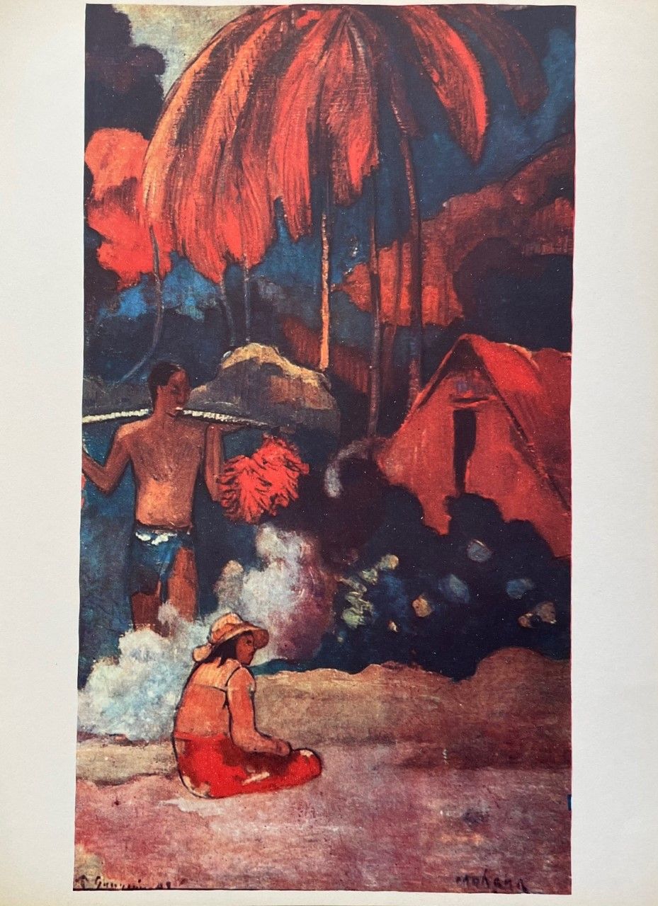 GAUGUIN Paul (1848 - 1903) Estampe"PAYSAGE AU CIEL BLEU",Signée dans la planche &hellip;