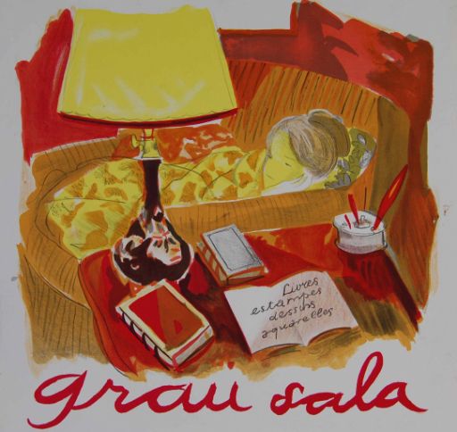 GRAU-SALA Emile (1911 - 1975) Lithographie"COMPOSITION",Signée en bas au milieu &hellip;