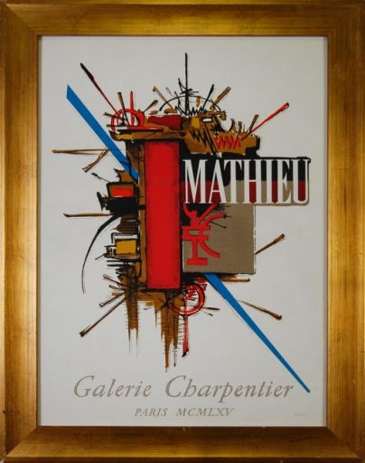 MATHIEU GEORGES (1921 - 2012) Lithographie"COMPOSITION",Affiche lithographique p&hellip;