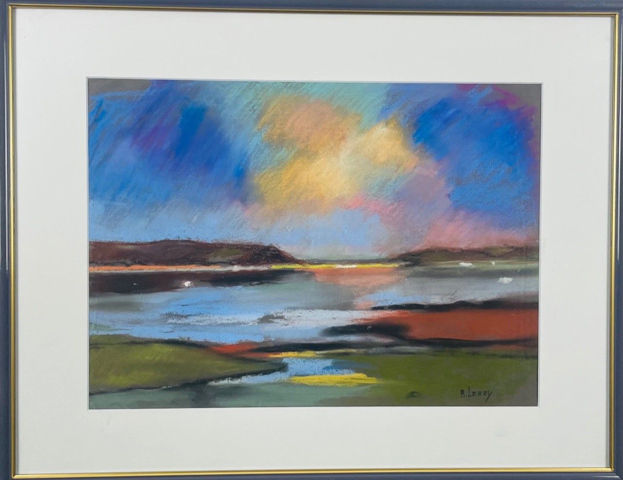 LEROY René ( 1931 - ) Pastel"PAYSAGE LUMINEUX",Signé en bas à droite, format enc&hellip;