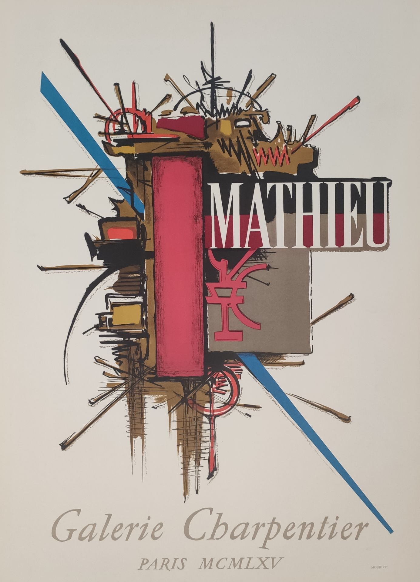 MATHIEU GEORGES (1921 - 2012) Lithographie"COMPOSITION",Affiche par Mourlot pour&hellip;
