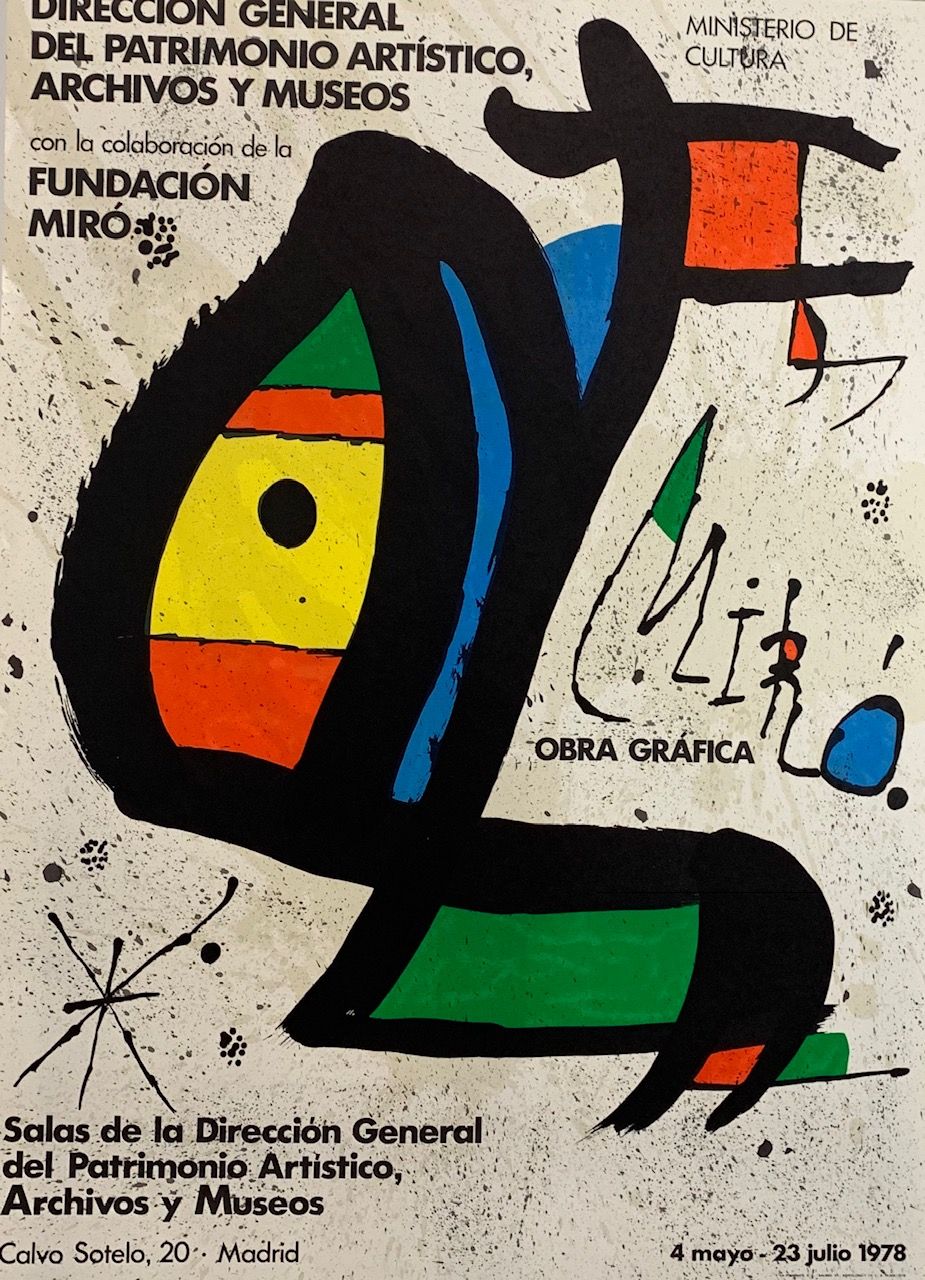 MIRO Joan (d'aprés) (1893 - 1983) Lithographie"COMPOSITION",Affiche pour le Mini&hellip;