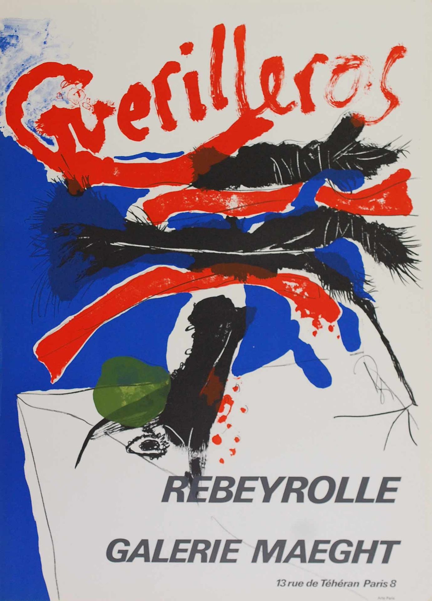 REBEYROLLE Paul (1926 - 2005) Lithographie"GUERILLEROS",Affiche éditée en 1969 à&hellip;
