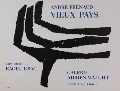 UBAC Raoul (1910 - 1984) Lithographie"VIEUX PAYS",Affiche éditée en 1967 à l occ&hellip;