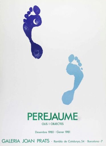 PEREJAUME (1957- ) 石版画 "EMPREINTES"，1981年在Joan Prats画廊展览的海报。格式：75 x 56 cm 我们可以通过&hellip;
