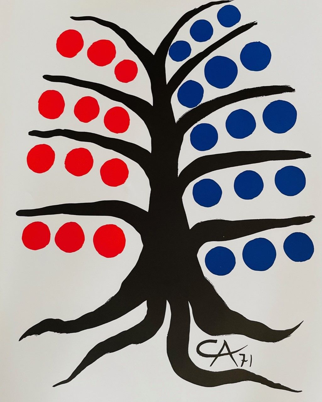 CALDER Alexander (1898-1976) Lithography "THE HAPPY TREE" Monogrammed and dated &hellip;