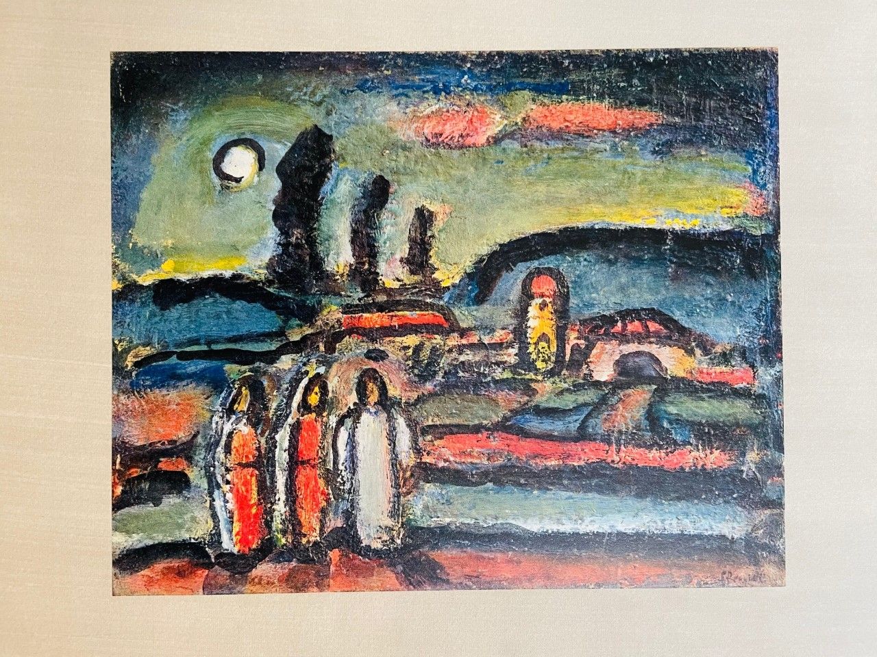 ROUAULT Georges (1871 - 1958) Stencil "CLAIR DE LUNE "Signed in the plate in bot&hellip;