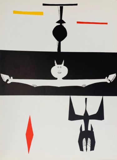 LAM Wifredo (1902 - 1982) Litografia "CARATTERE SURREALE" Edizione litografica o&hellip;
