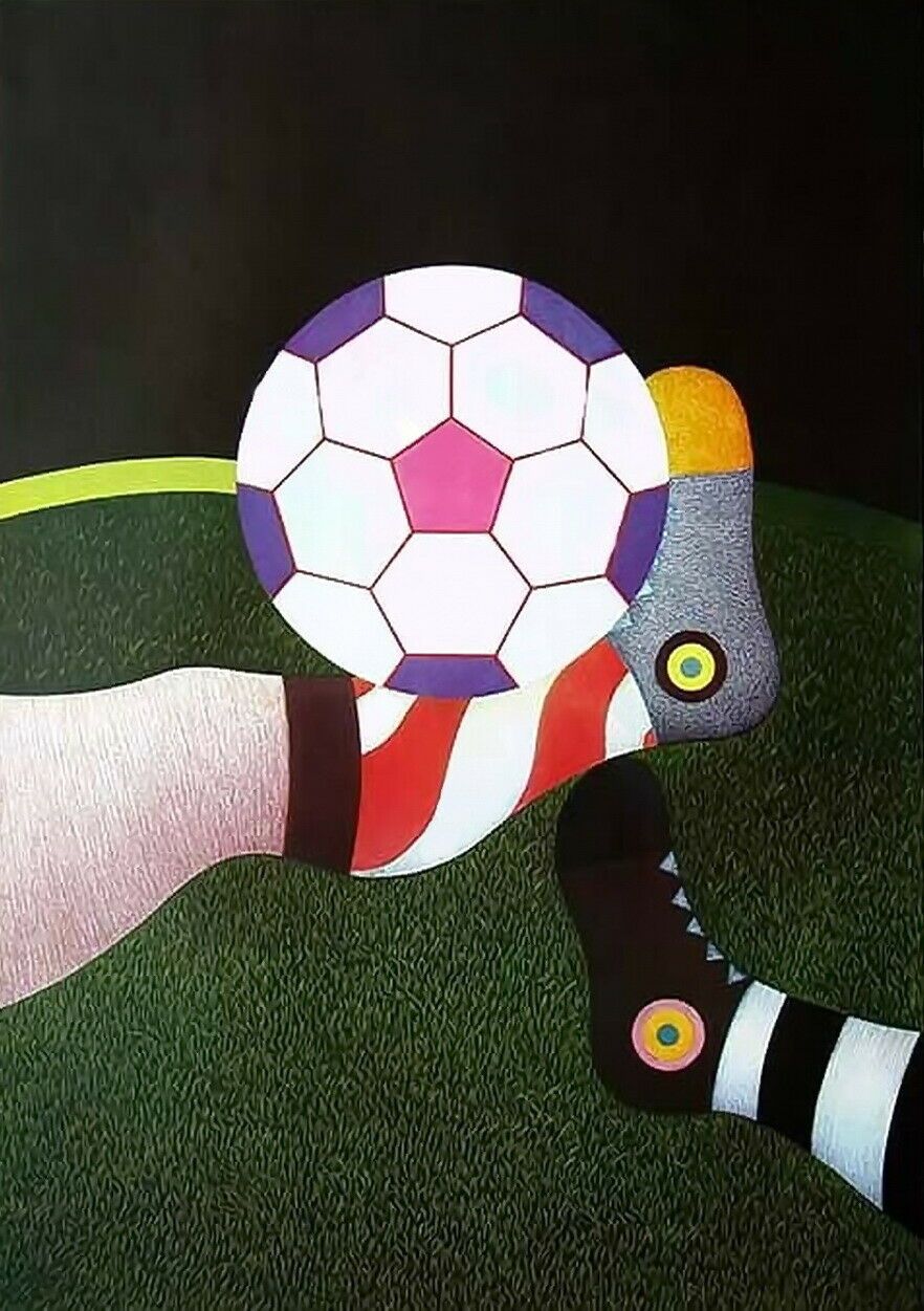 FRITZ GLARNER (1899 - 1972) 平版印刷 "世界杯足球赛 "平版印刷海报 "avant la lettre "为展览编辑：Galerie&hellip;