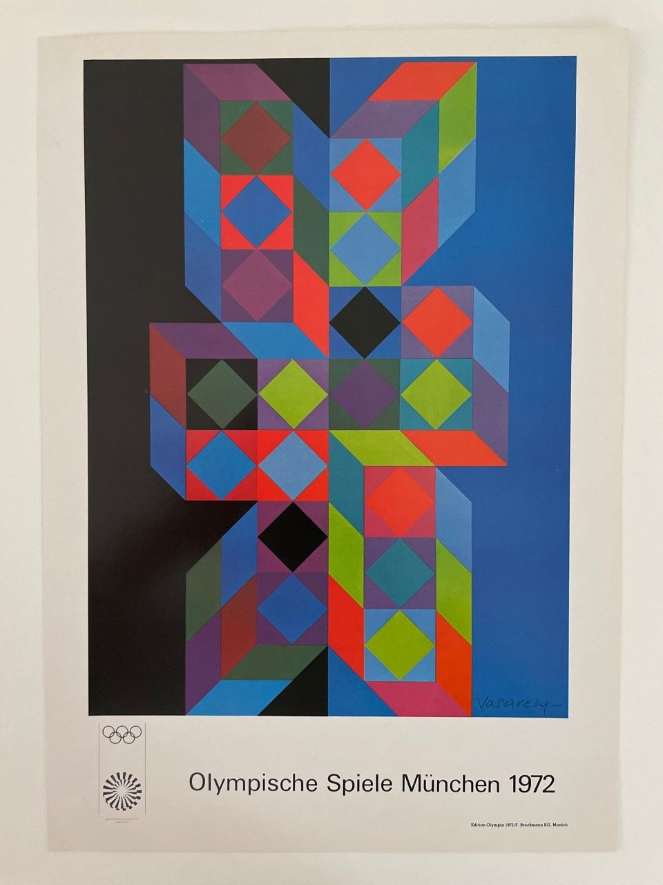 VASARELY Victor (1908 - 1997) Serigraphy "COMPOSITION "Signed in the plate in bo&hellip;