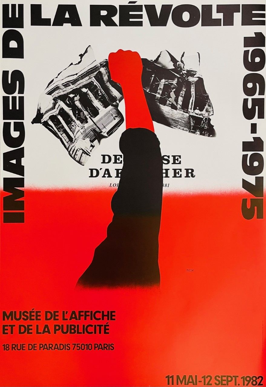 RAZZIA Gérard Courbouleix (1950- ) Plakat "LA REVOLUTION "In der Platte unten re&hellip;