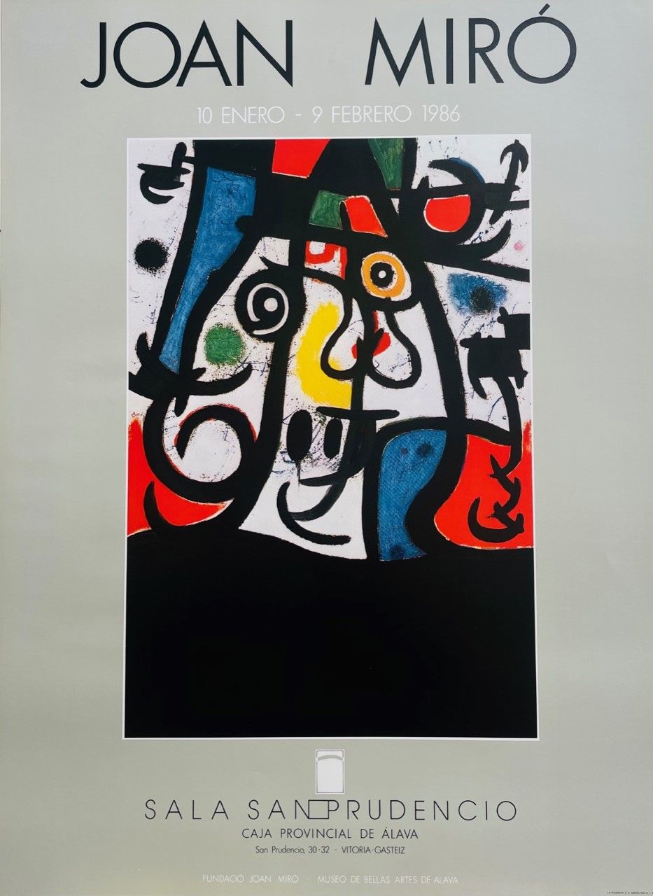 MIRO Joan (d'aprés) (1893 - 1983) Affiche"COMPOSITION"D'après une œuvre de l'art&hellip;