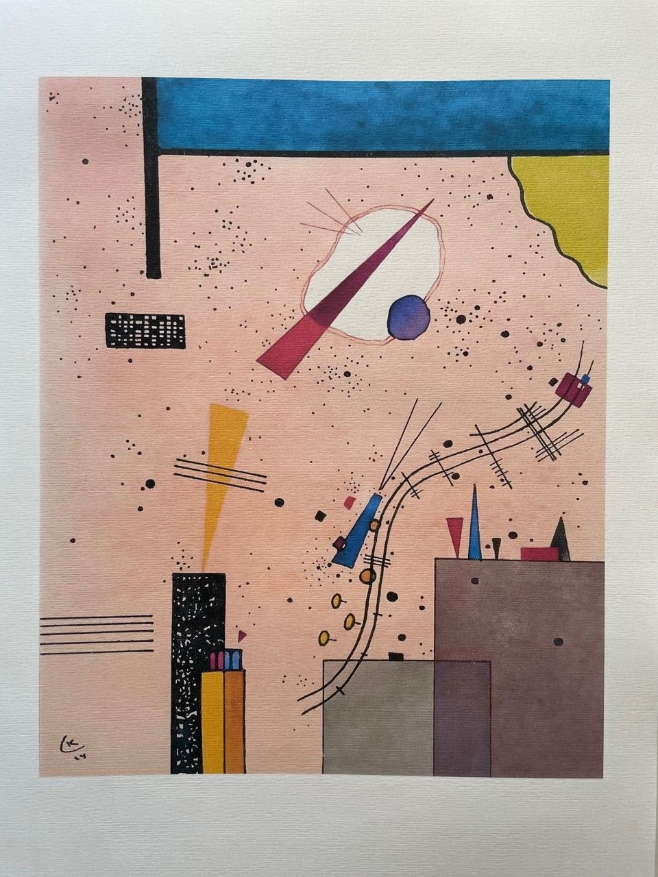 KANDINSKY Wassily (1866 - 1944) Print "SANS TITRE "Monogrammiert und datiert im &hellip;