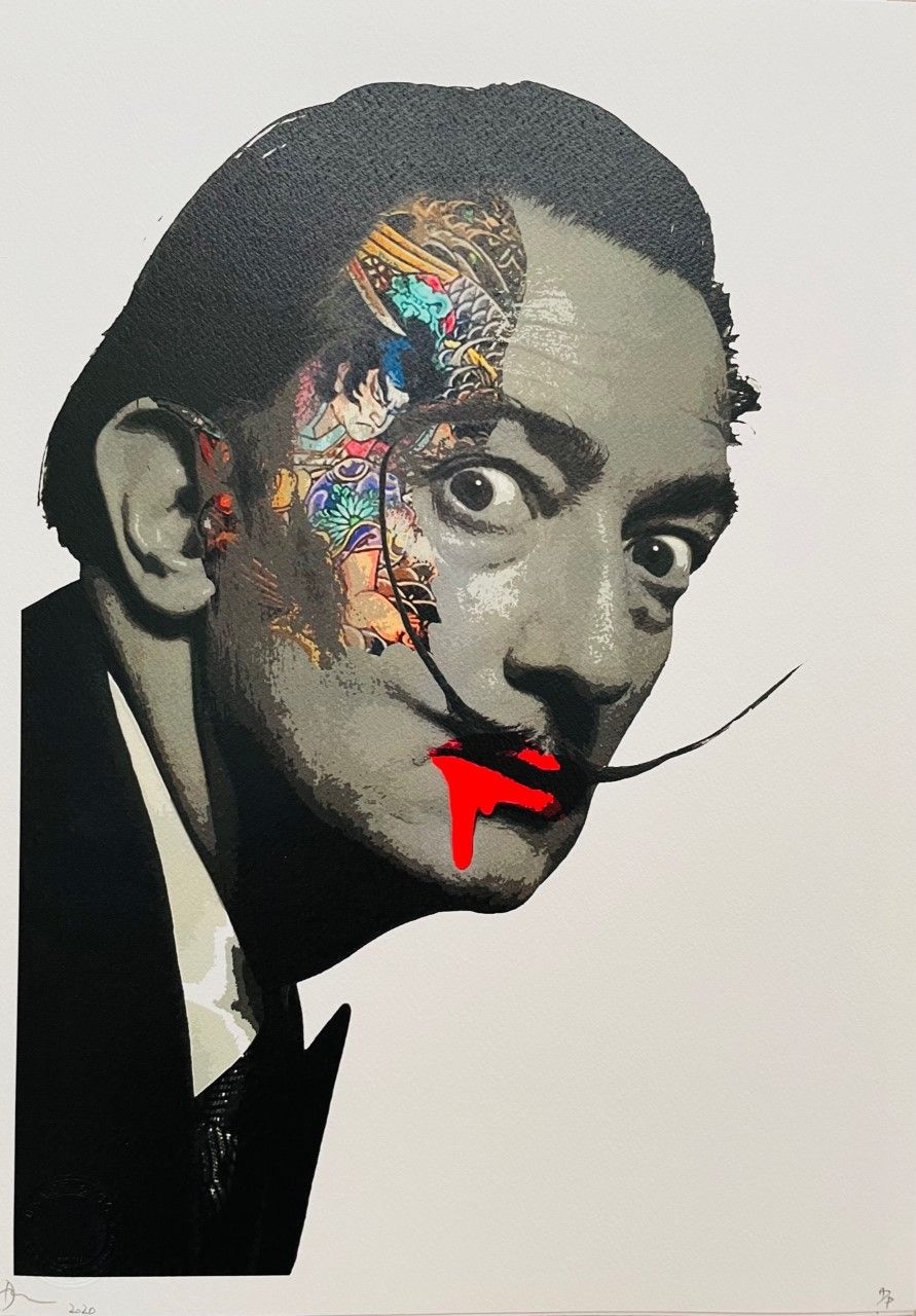 Death NYC ( 1979 - ) Serigraphy "SALVADOR DALI "Signed in pencil at the bottom l&hellip;